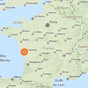 La Rochelle (17) La Rochelle sur la carte de France